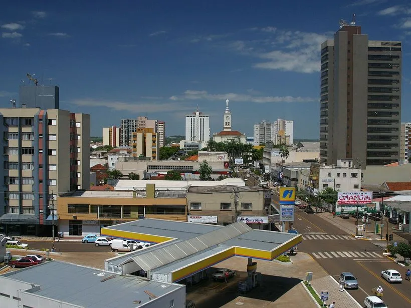 Vista urbana da cidade de Apucarana no Norte do Paraná