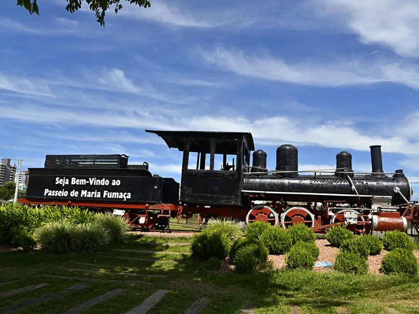 Locomotiva a vapor Maria Fumaça em Bento Gonçalves