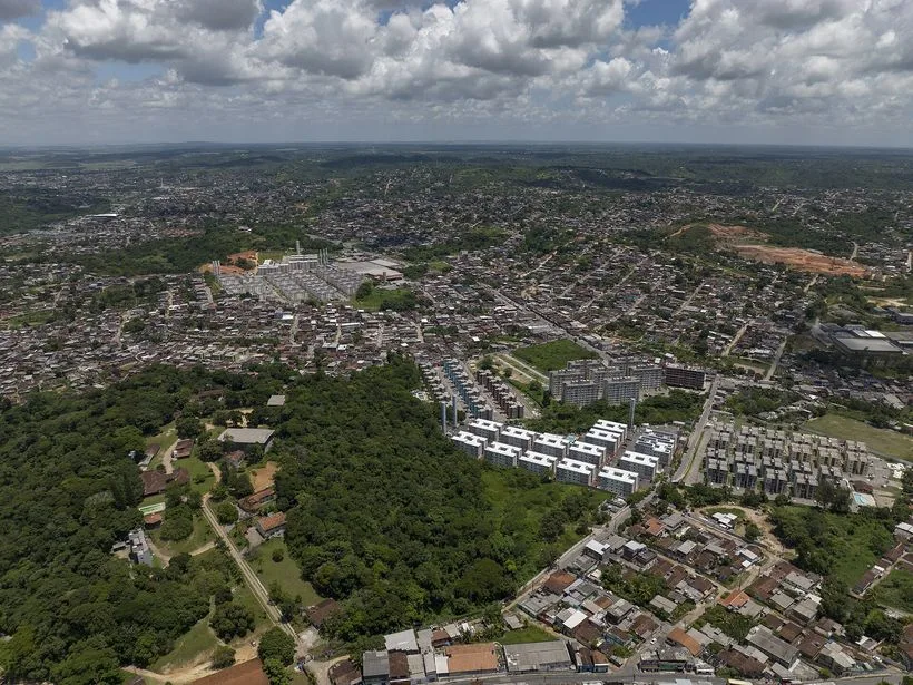 Vista aérea da cidade de Camaragibe em Pernambuco