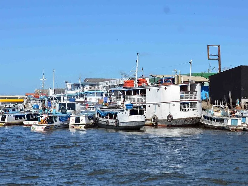 Vista da cidade de Cametá no rio Tocantins