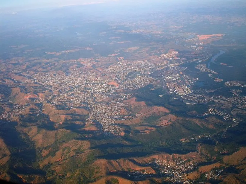Vista aérea da cidade de Ipatinga, Minas Gerais