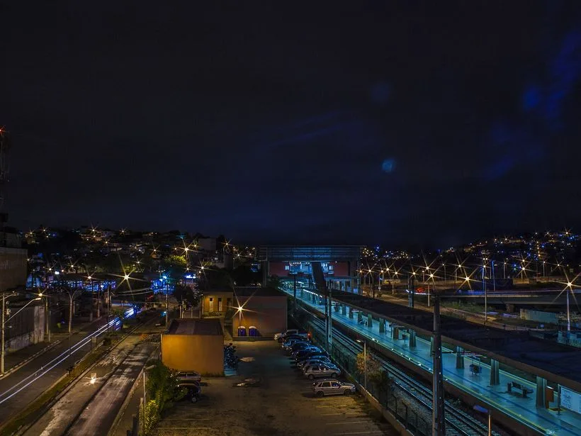 Vista da estação ferroviária de Jandira