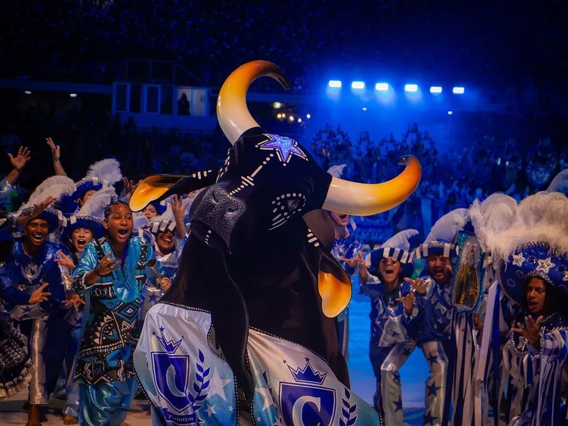 Apresentação do Boi Caprichoso no Festival de Parintins de 2024