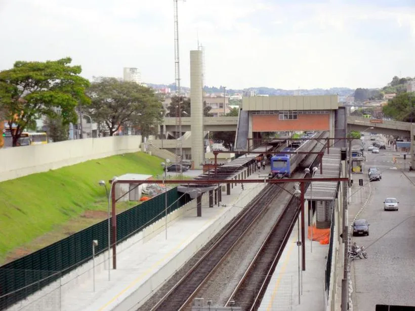 Vista da antiga estação ferroviária de Poá