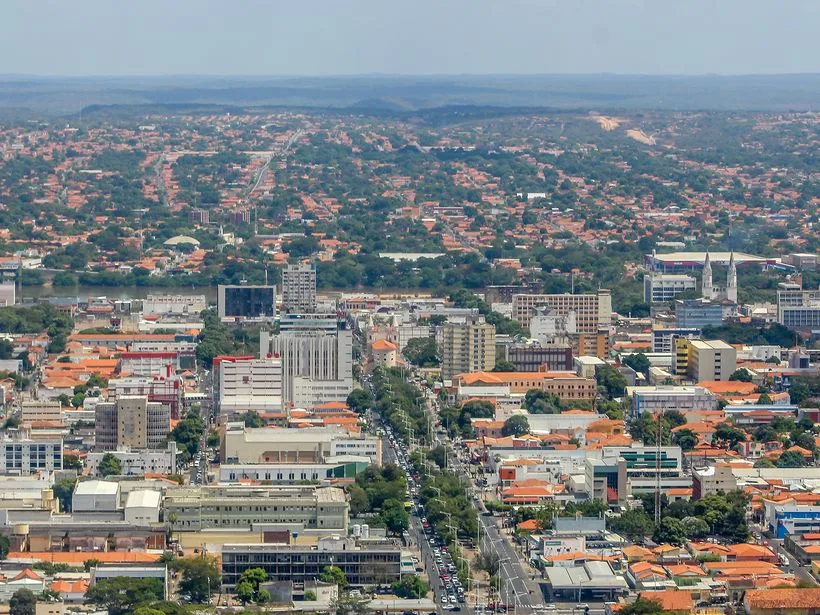 Vista aérea da conurbação entre Teresina e Timon