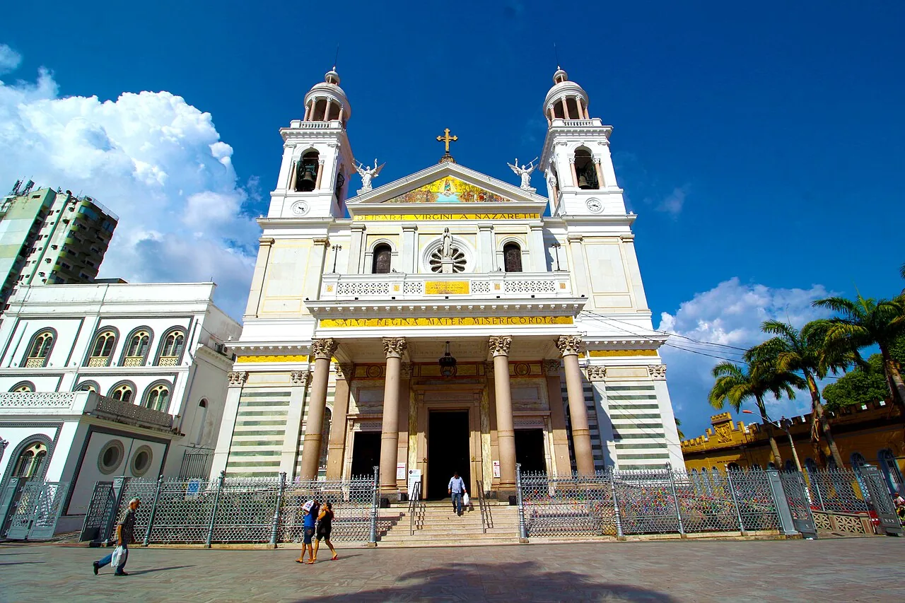 Basílica Santuário de Nossa Senhora de Nazaré, em Belém do Pará, igreja neoclássica que é o ponto de chegada da procissão do Círio de Nazaré